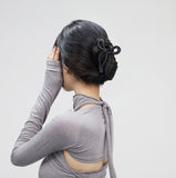 Grayish Ribbon Hair Clip
