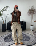 Tona Wrinkle Crop Check Shirt
