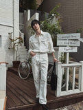Take Belted Cotton Pants