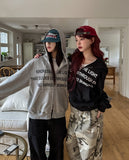 Moments Lettering Semi Crop Hood Zip-Up