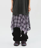 (W) Hippie Checked Skirt