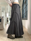 Leto Strap Belt Cut Banding Pile Long Skirt