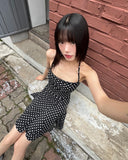 Merlo Dot Halter Neck Strap One Piece