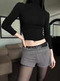 Ribbed Knit Shorts