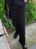 Flow wrap skirt pants