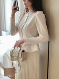 Chelly Pearl Lace Peplum Blouse