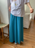 Chiyu Basic Color Banding Long Skirt