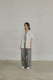 SUMMER CABLE KNIT HALF SHIRT
