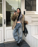 Innit Embo Dirty Wash Straight Denim Pants