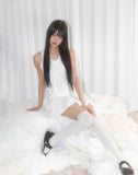Button Shirred Balloon Skirt