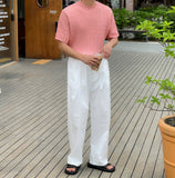 Lebec Cotton Half Banding Wide Pants