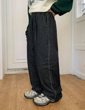 [unisex] Emensi banding stitch denim pants