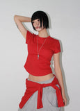 [SET] WAIST LAYERED TEE