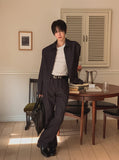 Chase Herringbone Wide Denim Pants