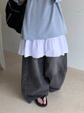 Pendling Pintuck Shirring Banding Midi Skirt