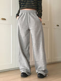 Shuggy Side Incision Pile Crop Two-Way Banding Long Wide Jogger Pants