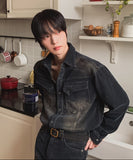 Fracture Western Brushed Denim Shirt