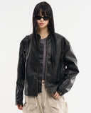 Bangor vintage washed leather jacket