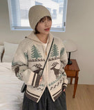 Hitori Two Way Nordic Zip-up Cardigan