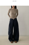 Bella Wool Slit Knit T-Shirt