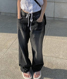 Toku Black Washing Wide Pants