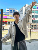 Linen bomber summer jacket
