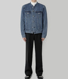 Round denim jacket
