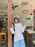 Byulo Basic Summer Linen Long Sleeve Tee