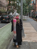 Winter color mix check muffler