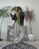 Shallo button balloon sweatpants
