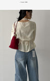 [Bustier SET] Clean Halterneck Layered Blouse