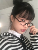 And Round Horn Rim Geek Chic Glasses