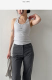 Striped Halterneck Sleeveless