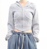 Tren Crop Hood Zip Up