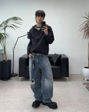 Ens Damaged Regular Denim Pants