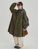 [BAONHAUS] Rubein Over Hood Long Field Jacket
