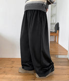 [BAONHAUS] Pmoi Mink Brushed Banding String Corduroy Wide Pants