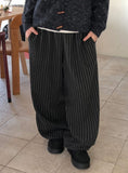 [unisex] Danes Stripe Banding Wide Pants