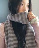 Suding Stripe Knit Muffler
