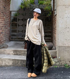 Roach waffle henley neck long sleeve