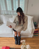Three cubic short beanie