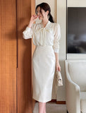 Cordell Tie Puff Blouse (Sleeveless Set)