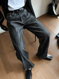 Linen denim wide