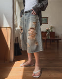 Grunning Vintage Damage Bermuda Pants