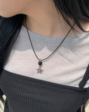 Bed Star Silver Pendant Necklace