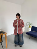 [unisex] Lilky Pocket Check Over Shirt
