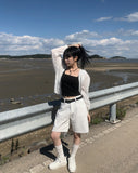 Wish Hood String Summer Cardigan Shirt