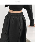 Balloon Two-Way Raw Side Folding Pin Tuck Banding Mega Denim Pants