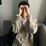 Cable Koshiharu Semi-over Cardigan
