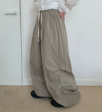 [unisex] Sitoy Banding String Pintuck Balloon Parachute Pants